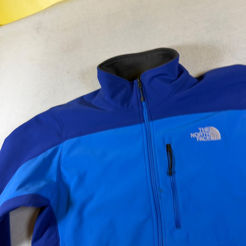 The North Face Mens Apex Bionic Softshell Jacket Blue Full Zip Windproof Large